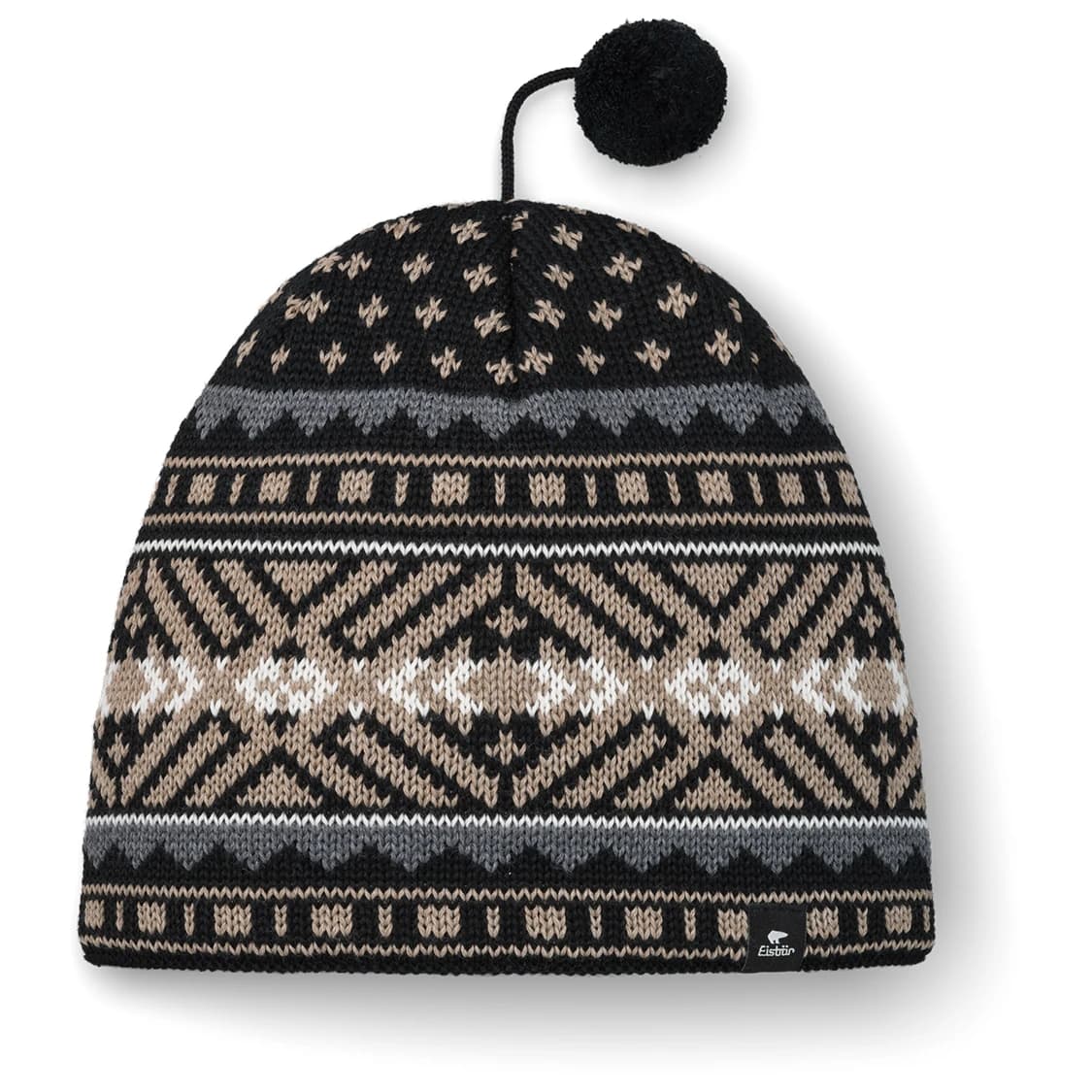 Зимна шапка (beanie) Eisbär Hanz Beanie - Schwarz / Beigem / Anthrazit / White