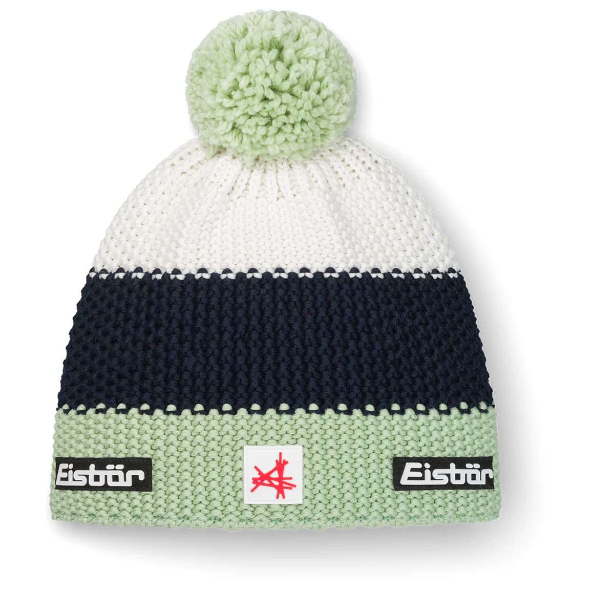 Зимна шапка (beanie) Eisbär Star Pompon Ski Austria Beanie - Arctic Basil / Nacht / White