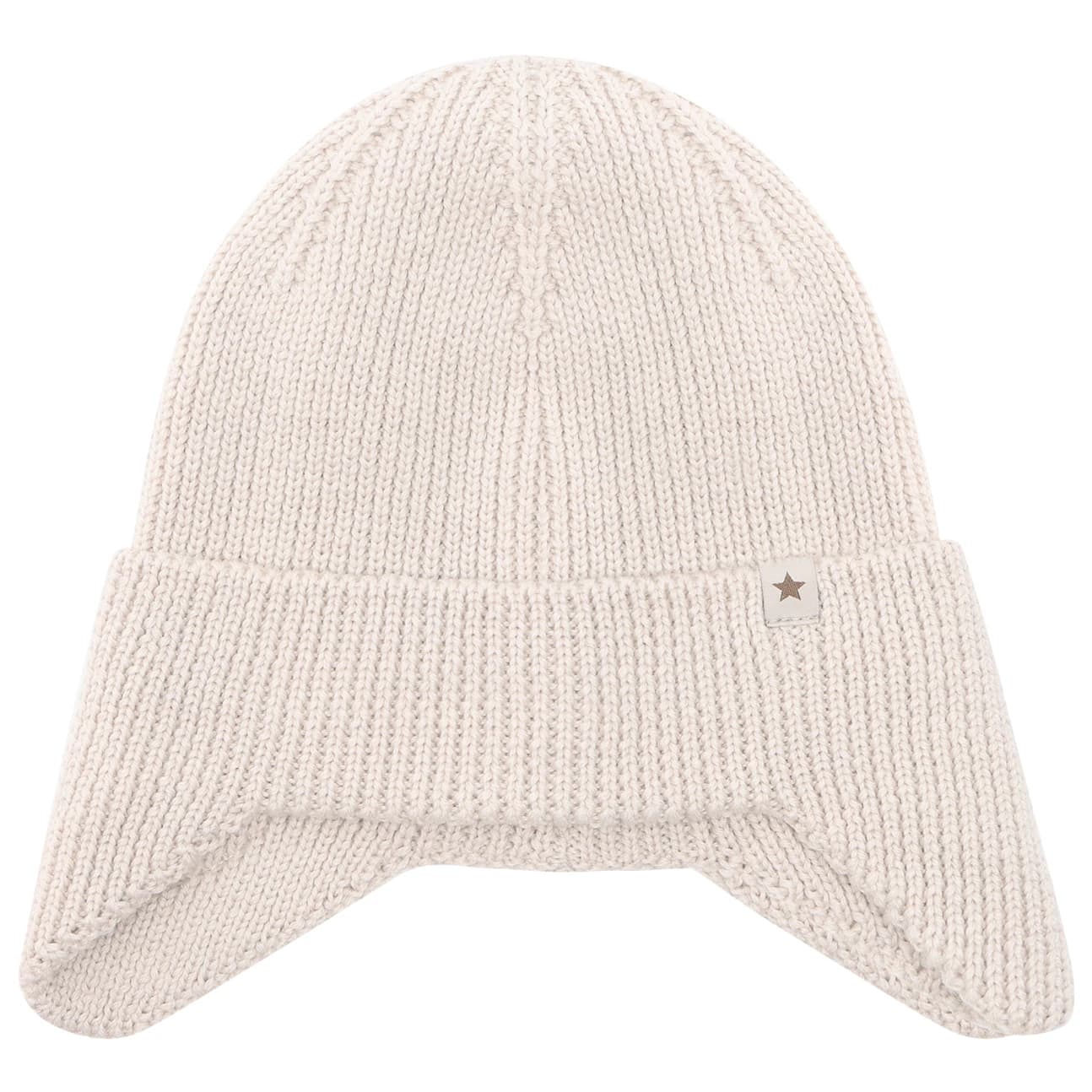 Детска зимна шапка (beanie) Huttelihut Kid's Hat Wool Knit Windstop Beanie - Sand Melange