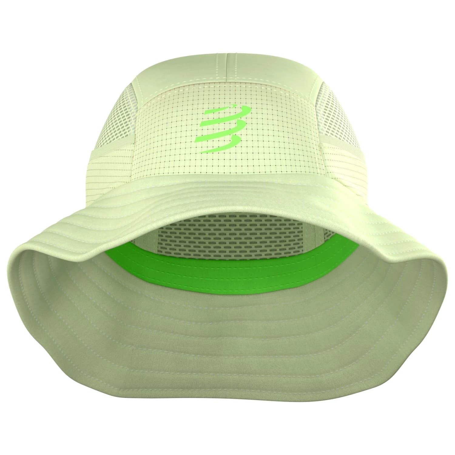Шапка с козирка Compressport Icebob Cap - Lime Cream / Neon Green