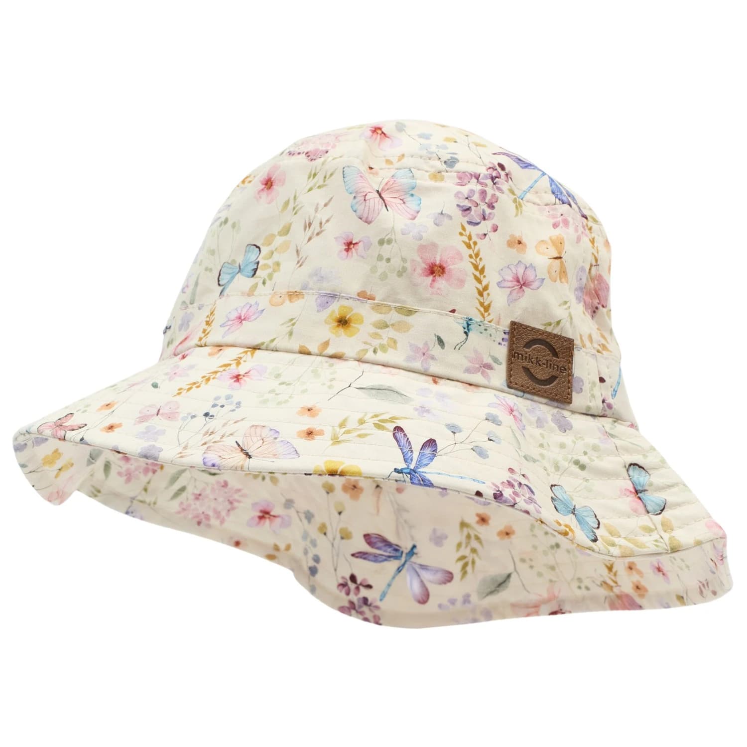 Детска шапка с козирка Mikk-Line Kid's Summer Bucket Hat AOP Cap - Butterfly AOP