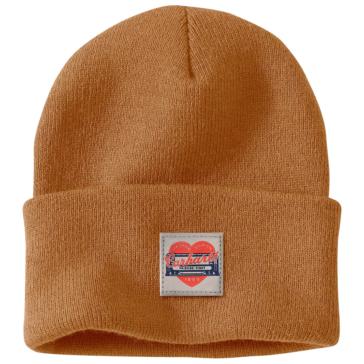 Дамска зимна шапка (beanie) Carhartt Women's Knit Heart Patch Beanie - Carhartt Brown