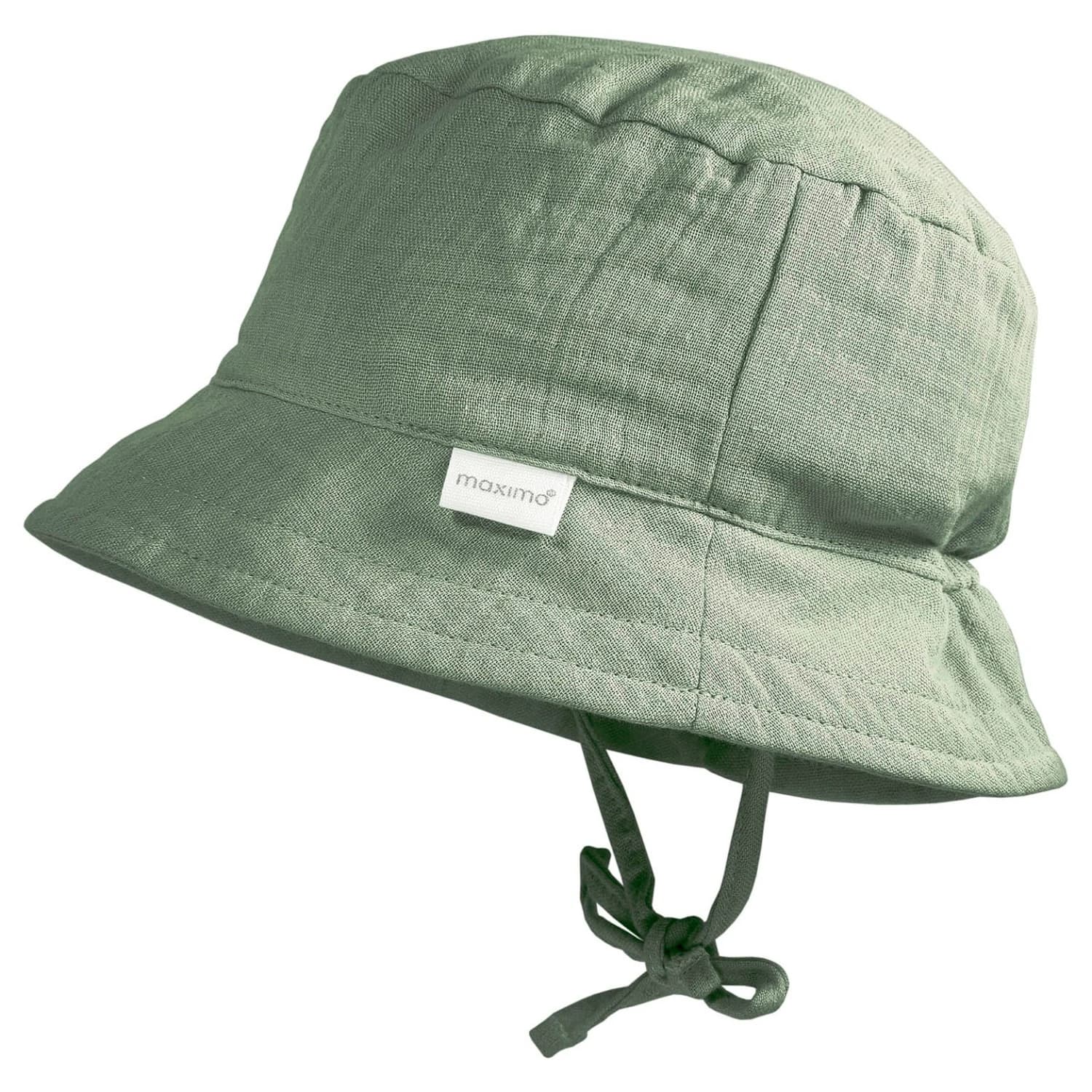 Шапка Maximo Baby's Hat with Tie + Muslin Lining Hat - Frostgrün