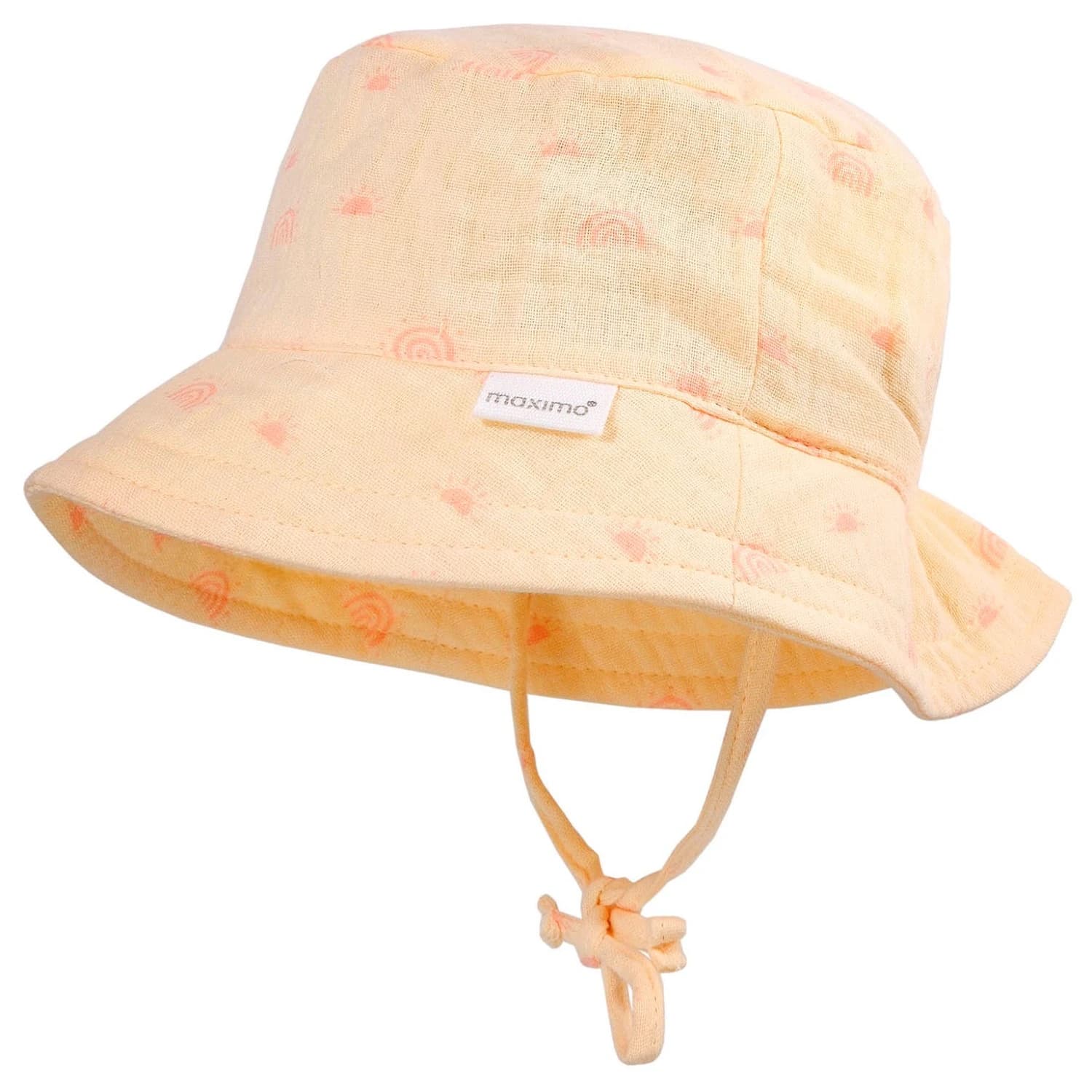 Шапка maximo Baby's Hat with Tie + Muslin Lining Hat - Narzisse / Sonne