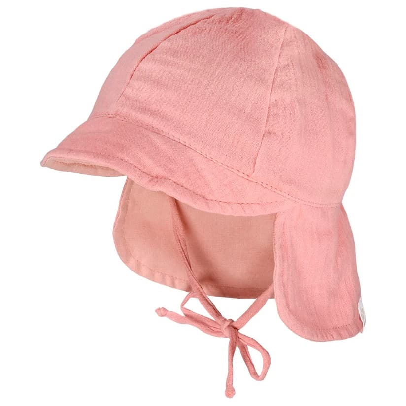 Шапка с козирка maximo Baby's Peak Cap with Tie + Muslin Neck Protector Cap - Altrosa
