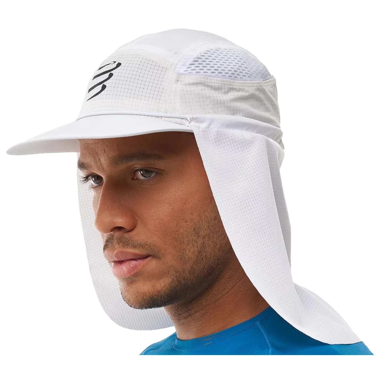 Шапка с козирка Compressport Stayfresh Ice Cap Sunshade Cap - White / Black