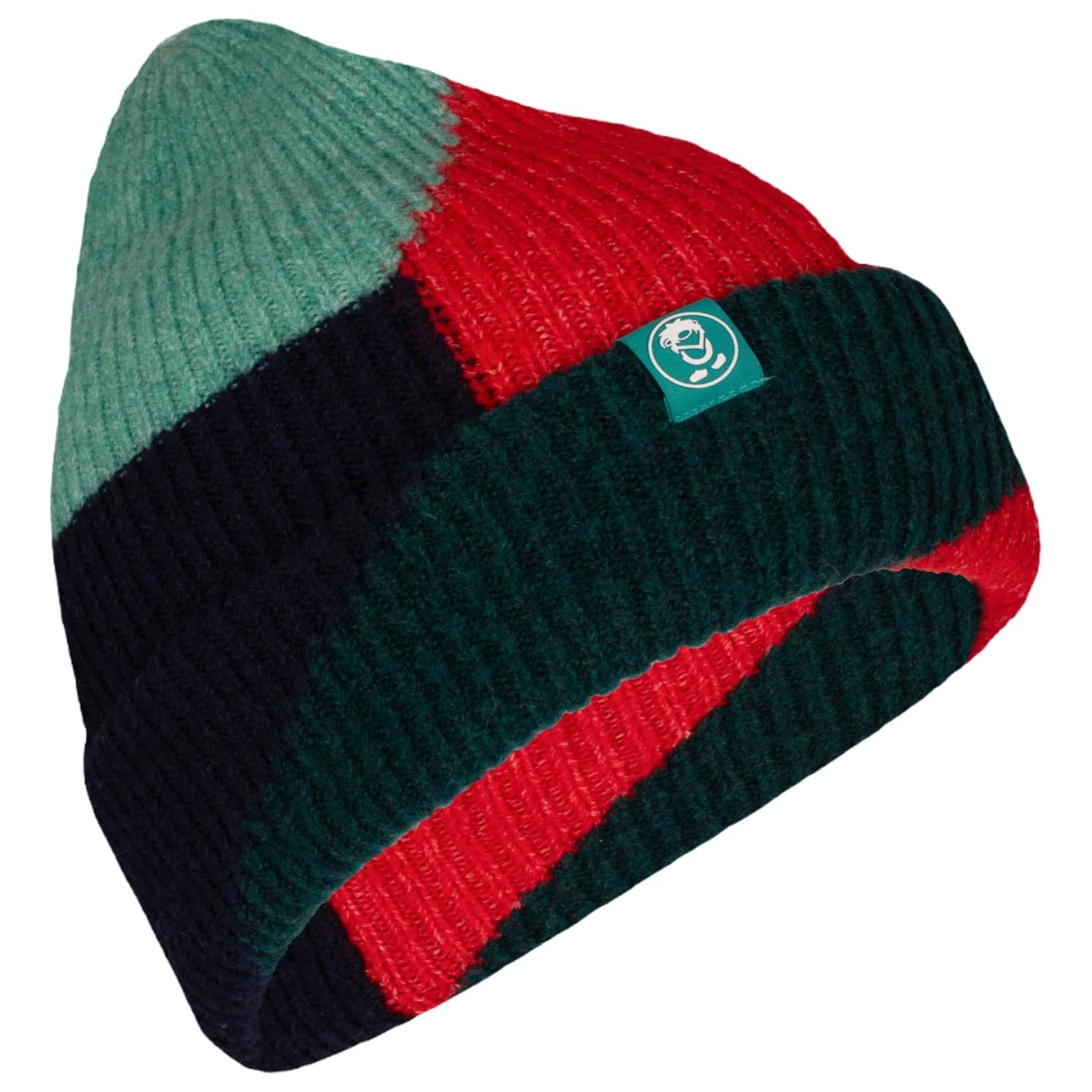 Детска зимна шапка (beanie) Trollkids Kid's Lifjell Cap Beanie - Navy / Chili Red / Midnight Petrol