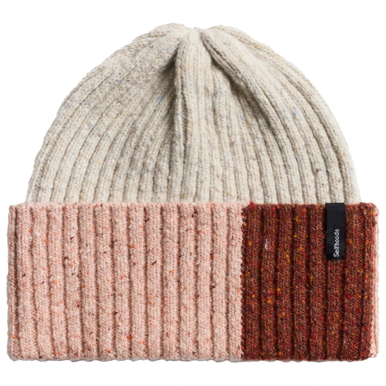 Зимна шапка (beanie) Selfhood Block Beanie - Offwhite