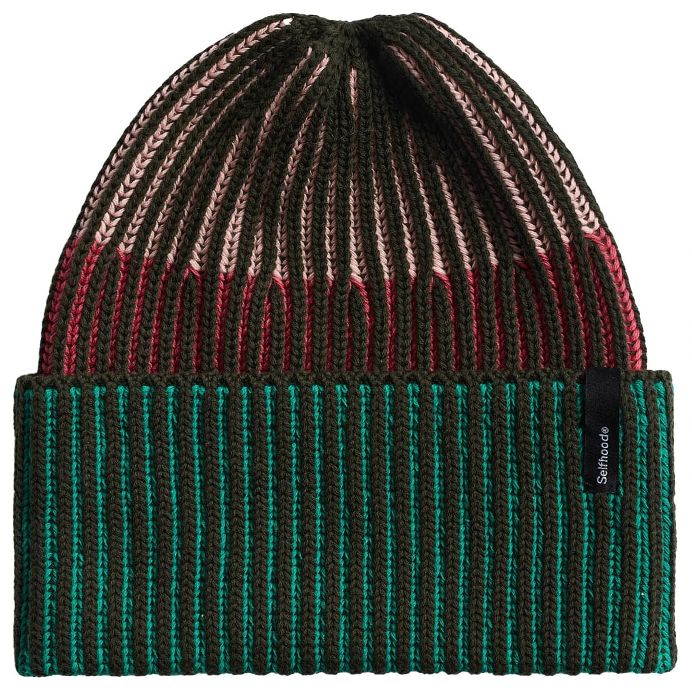 Зимна шапка (beanie) Selfhood Rib Block Beanie - Army