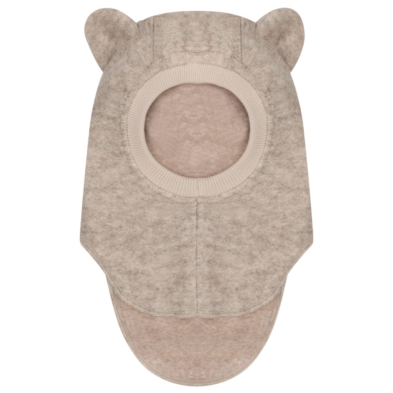 Детска зимна шапка (beanie) Huttelihut Kid's Balaclava Ears Wool Balaclava - Sand Melange