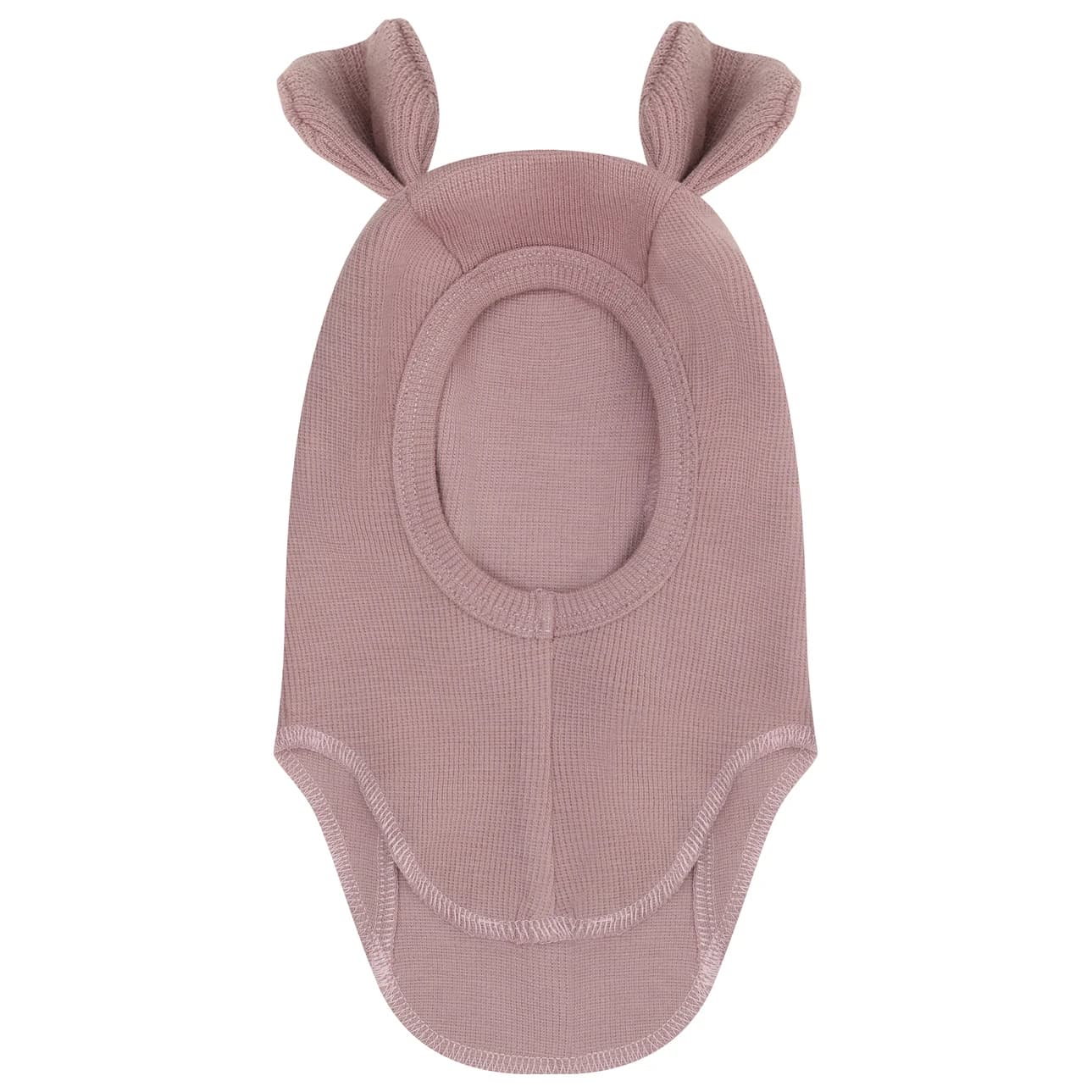 Детска зимна шапка (beanie) Huttelihut Kid's Balaclava Ears Wool Rib Balaclava - Woodrose
