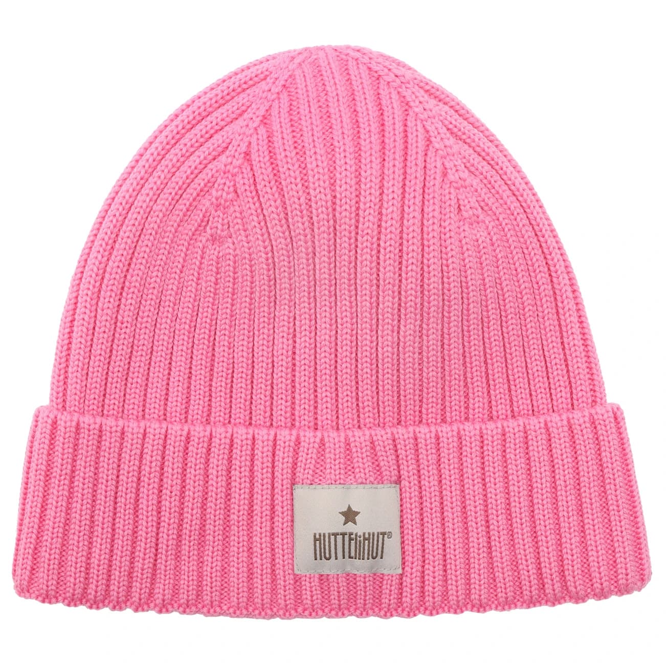 Детска зимна шапка (beanie) Huttelihut Kid's Hat Wool Knit Color Solid Beanie - Begonia Pink