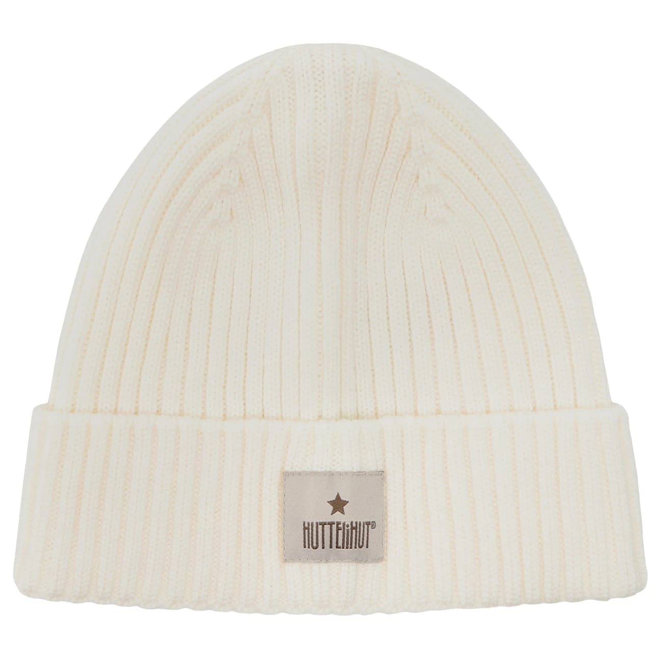 Детска зимна шапка (beanie) Huttelihut Kid's Hat Wool Knit Color Solid Beanie - Egret