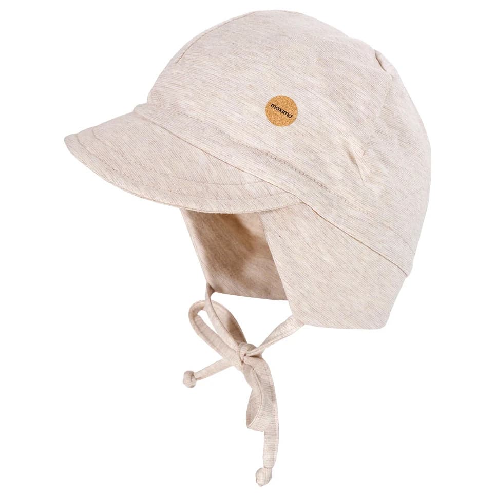 Детска шапка с козирка maximo Kids' Mini Boy Peak Cap, Band Cap - Hellbraunmeliert / Weiß