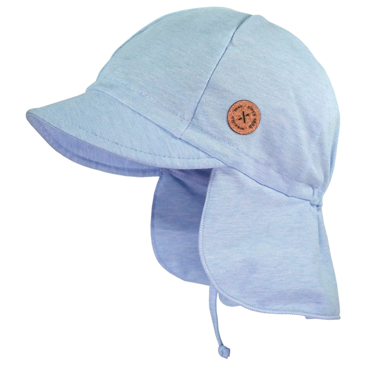 Детска шапка с козирка maximo Kids' Mini Peak Cap, Band, Neck Protector Cap - Stoneblue / Zartblau