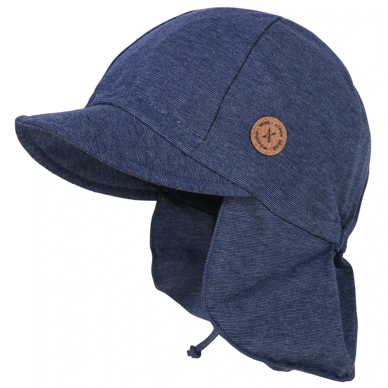 Детска шапка с козирка maximo Kids' Mini Peak Cap, Band, Neck Protector Cap - Indigomeliert
