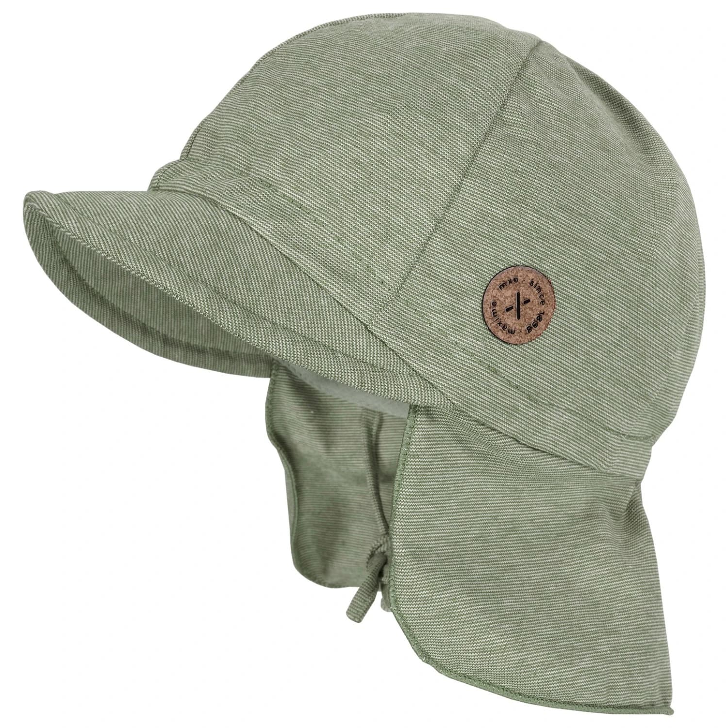 Детска шапка с козирка maximo Kids' Mini Peak Cap, Band, Neck Protector Cap - Kaper / Hellbraunmeliert