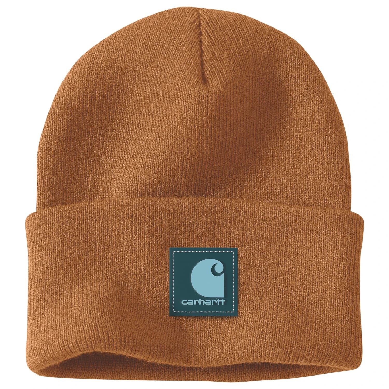 Мъжка зимна шапка (beanie) Carhartt Rubber Patch Watch Cap Beanie - Carhartt Brown / Dark Harbor Teal