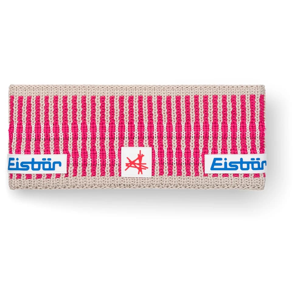 Лента за глава Eisbär Iska Stirnband Ski Austria Headband - Brushed Silver / Pitti Pink / White
