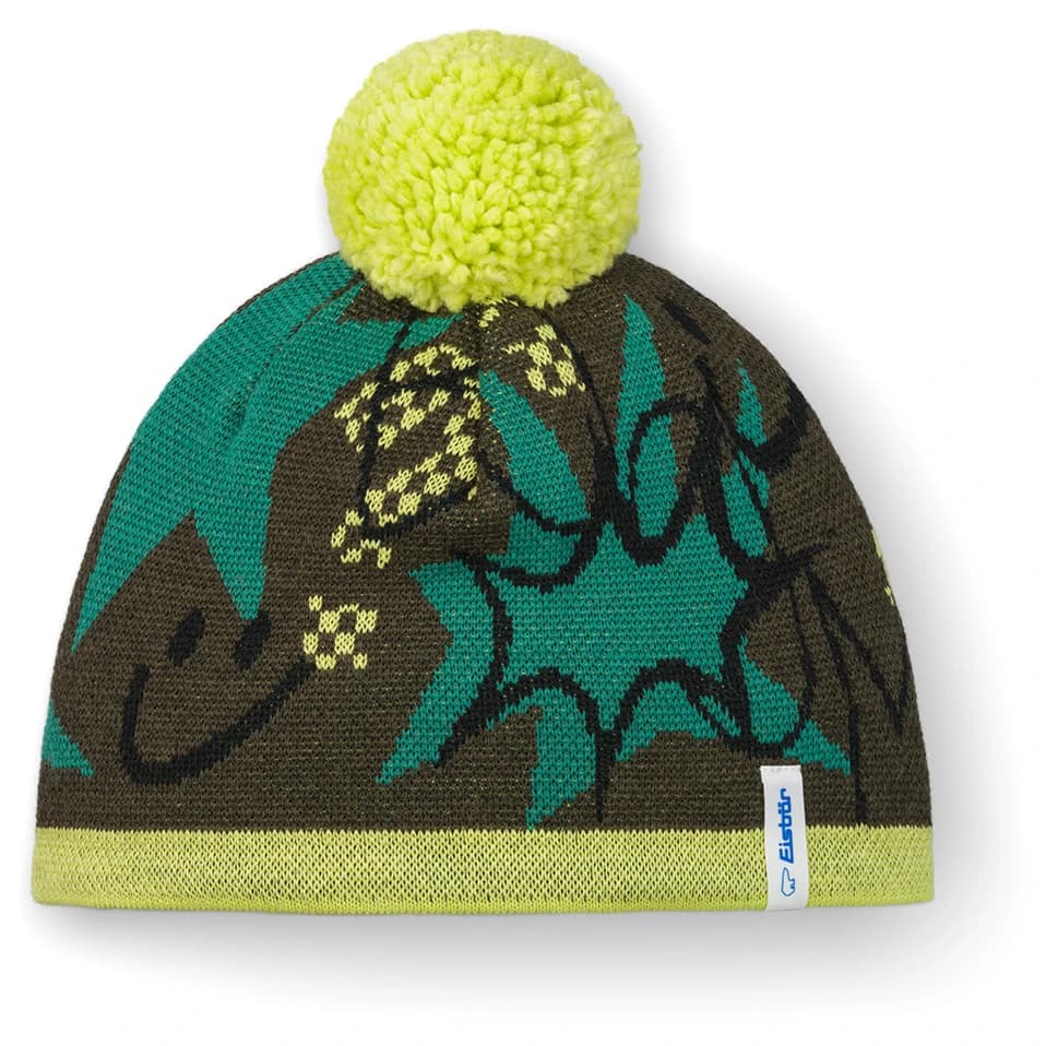 Детска зимна шапка (beanie) Eisbär Kid's Ready Pompon Mütze Beanie - Winter Lemon / Outdoor Green / Deep Lake