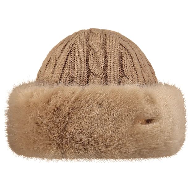 Шапка Barts Women's Fur Cable Bandhat - Light Brown
