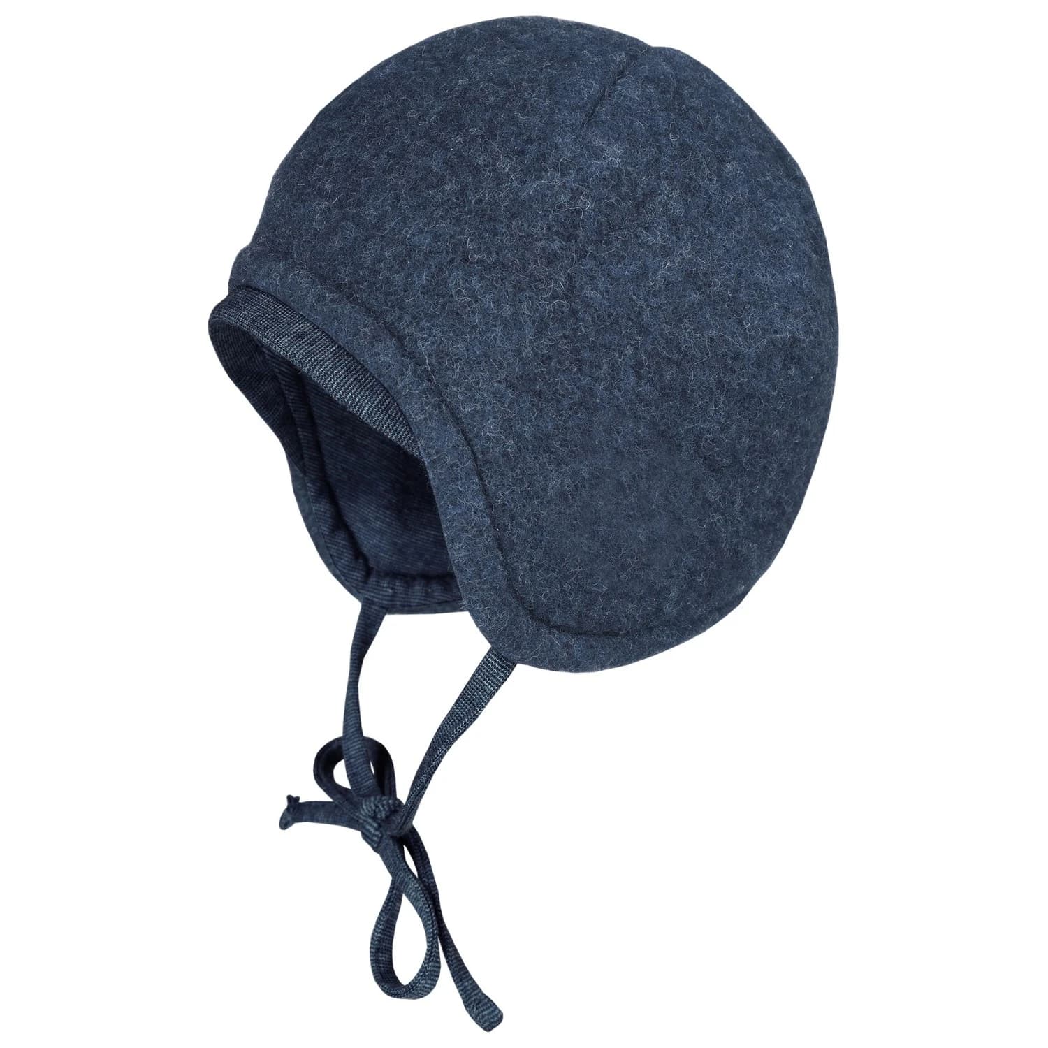 Зимна шапка (beanie) maximo Baby's Jersey Fleece Mütze m. Band Beanie - Navy Melange