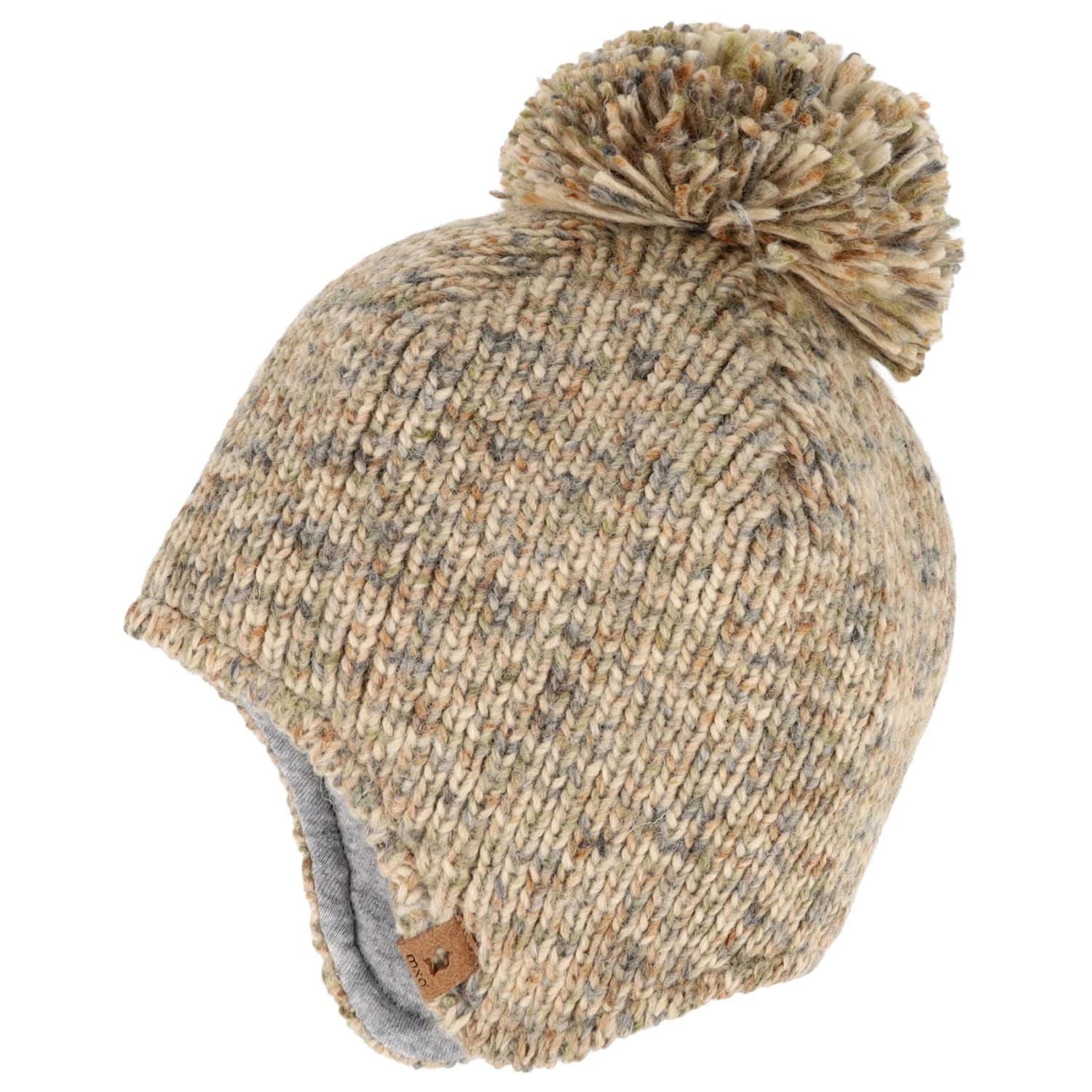 Зимна шапка (beanie) maximo Boy's Inkamütze m. Pompon Beanie - Seagull / Multicolor