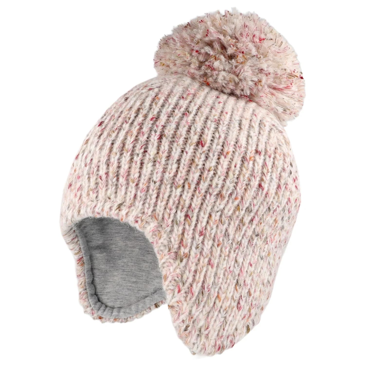 Зимна шапка (beanie) maximo Girl's Inkamütze m. Pompon Beanie - Wool White / Multicolor