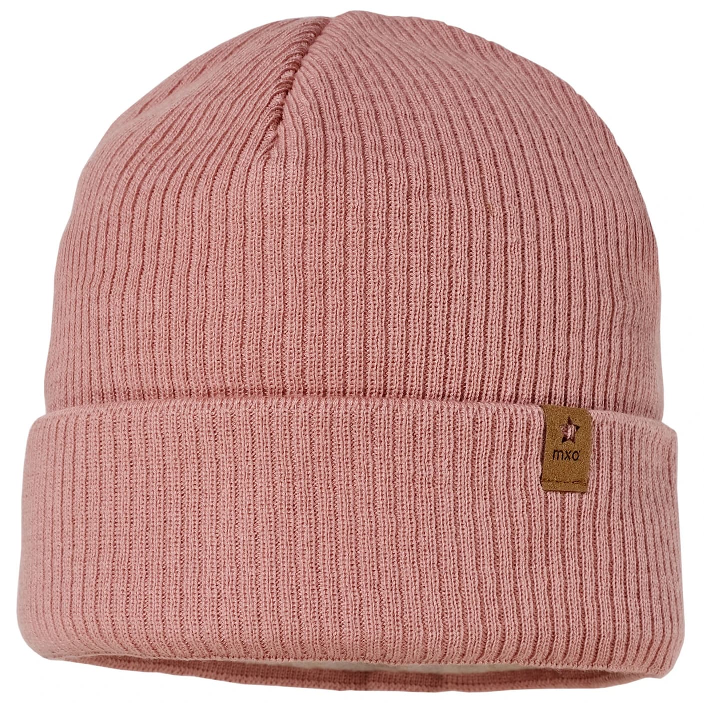 Детска зимна шапка (beanie) maximo Kid's Rippen Mütze m. Umschlag Beanie - Ash Rose