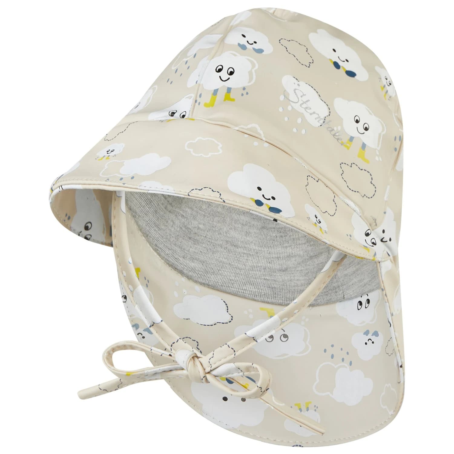 Детска шапка Sterntaler Kid's Regenhut Hat - Beige / Wolke