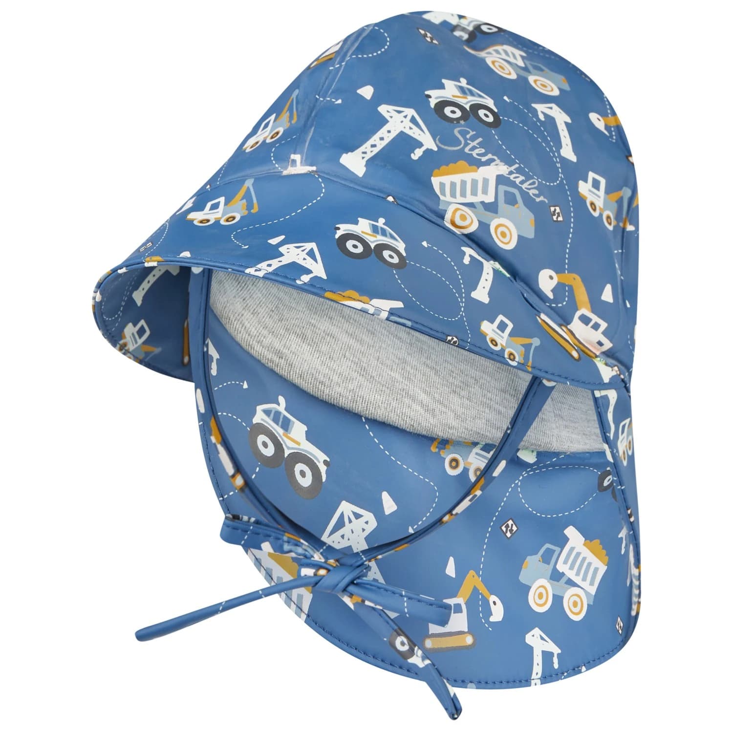 Детска шапка Sterntaler Kid's Regenhut Hat - Jeans / Baustelle