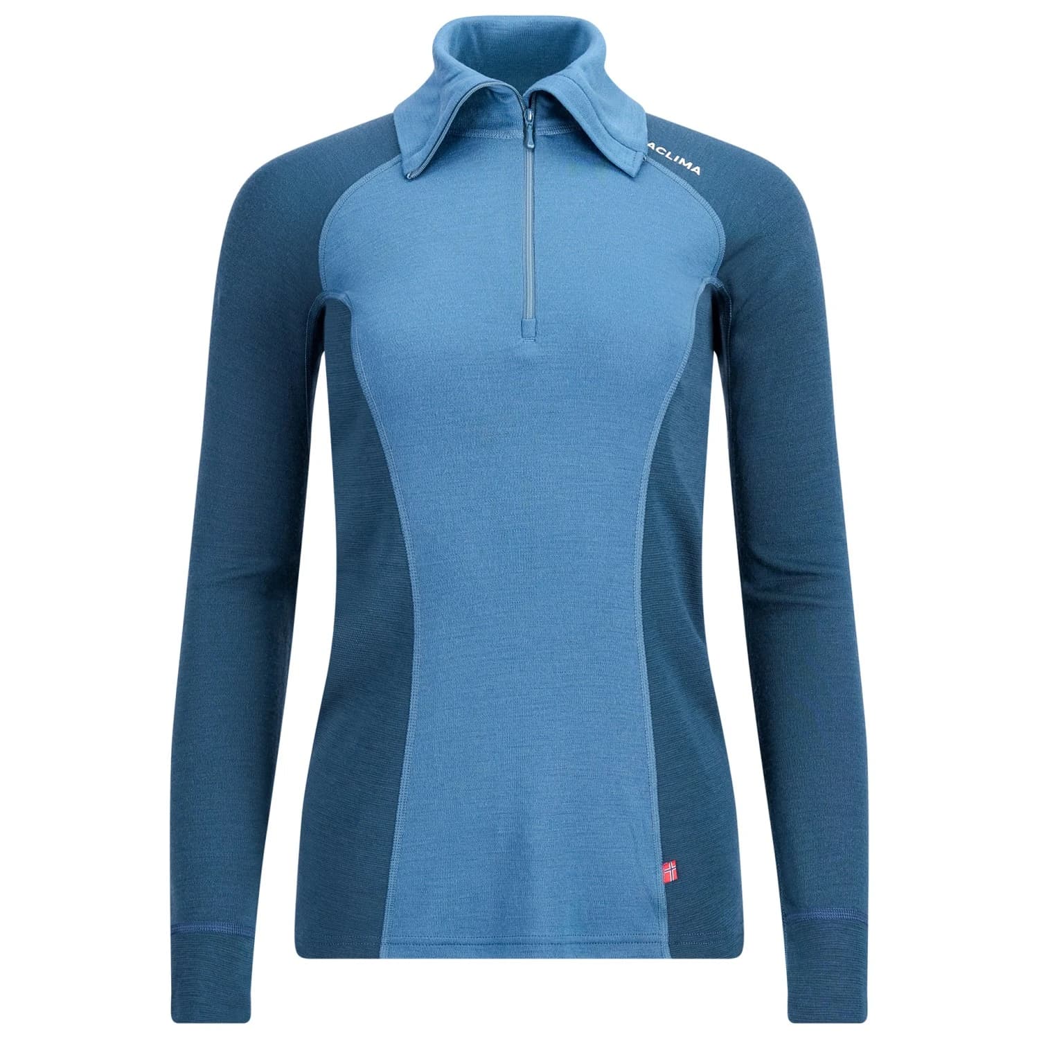 Дамско мериносово термобельо Aclima Women's Warmwool Polo Merino shirt - Blue Fusion / Midnight Navy