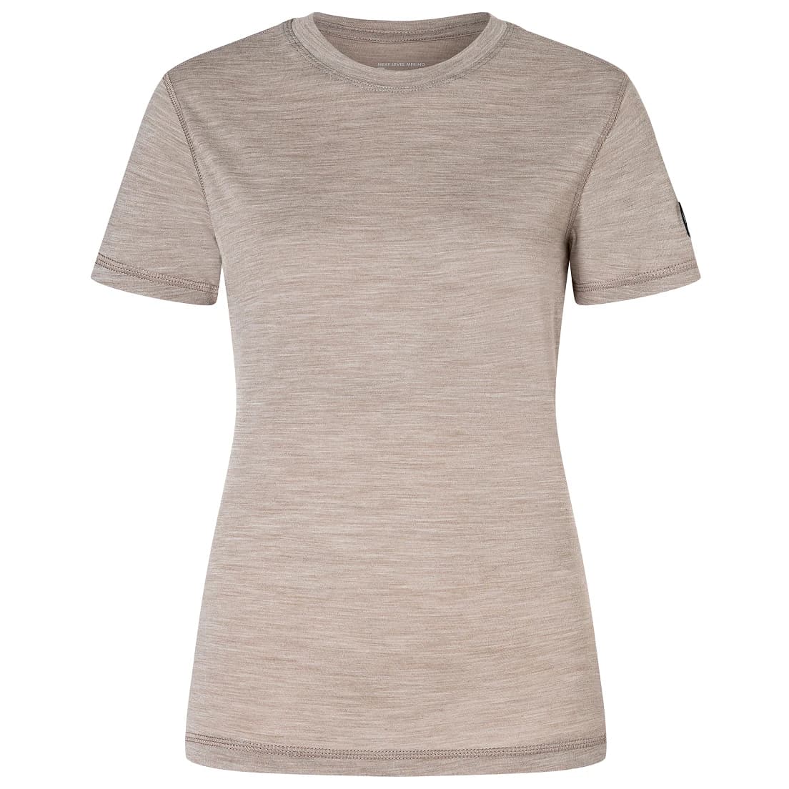Дамска мериносова блуза super.natural Women's Sierra 140 Tee Merino shirt - Vintage Khaki Melange