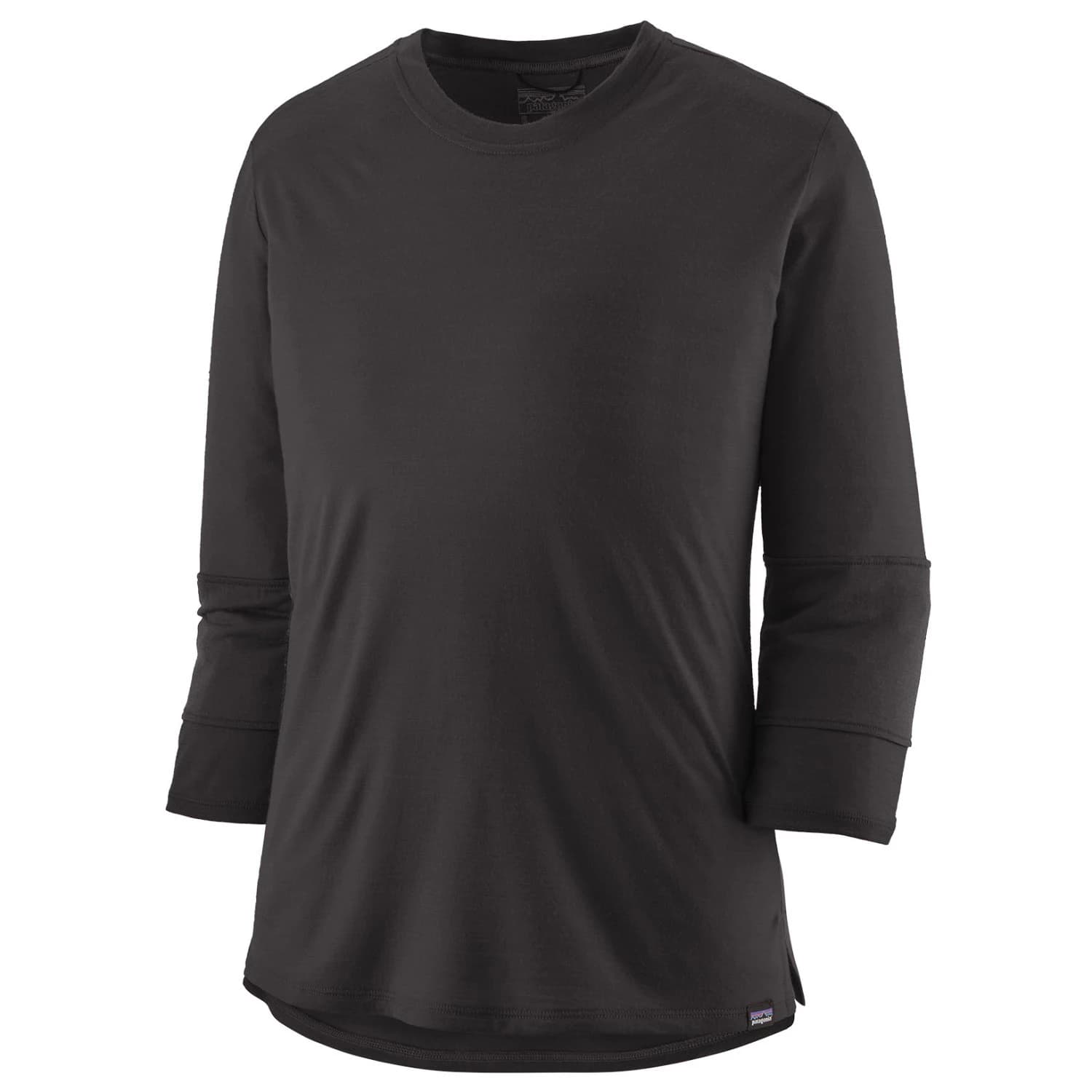 Дамска фланелка с дълъг ръкав за колоездене Patagonia Women's Merino 3/4 Sleeve Bike Jersey Merino shirt - Black