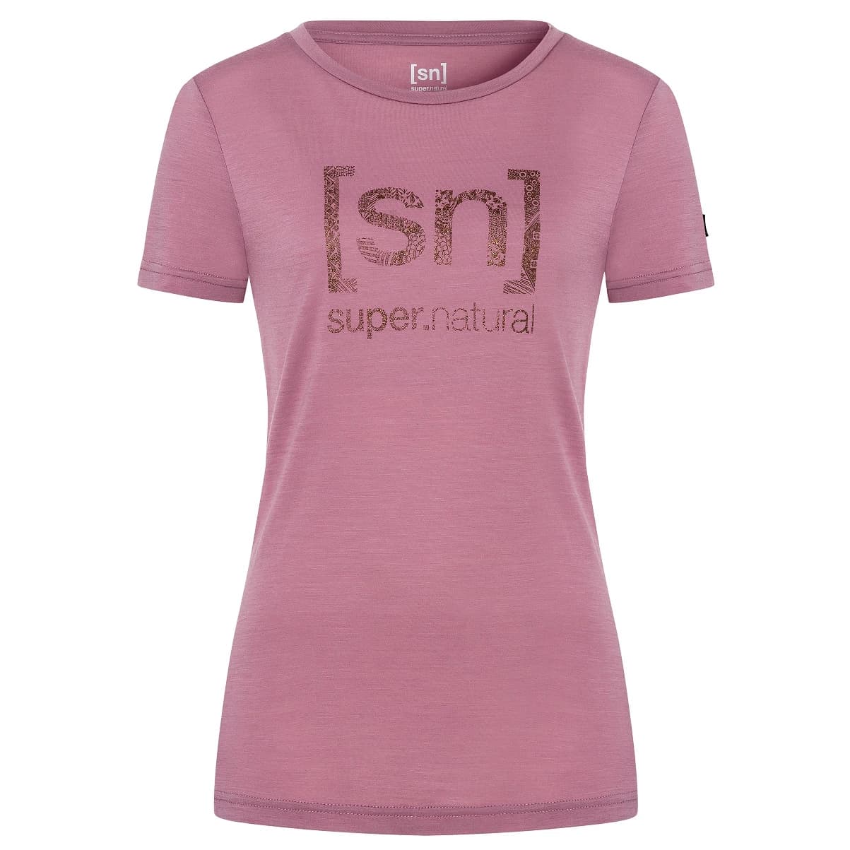 Дамска мериносова блуза Super.natural Women's Arabesque Tee Merino shirt - Orchid / Copper