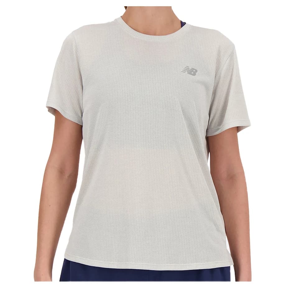 Дамска тениска New Balance Women's Athletics S/S Running shirt - Grey