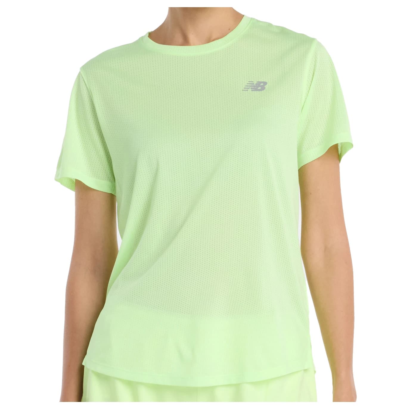 Дамска тениска New Balance Women's Athletics S/S Running shirt - Afterglow Heather