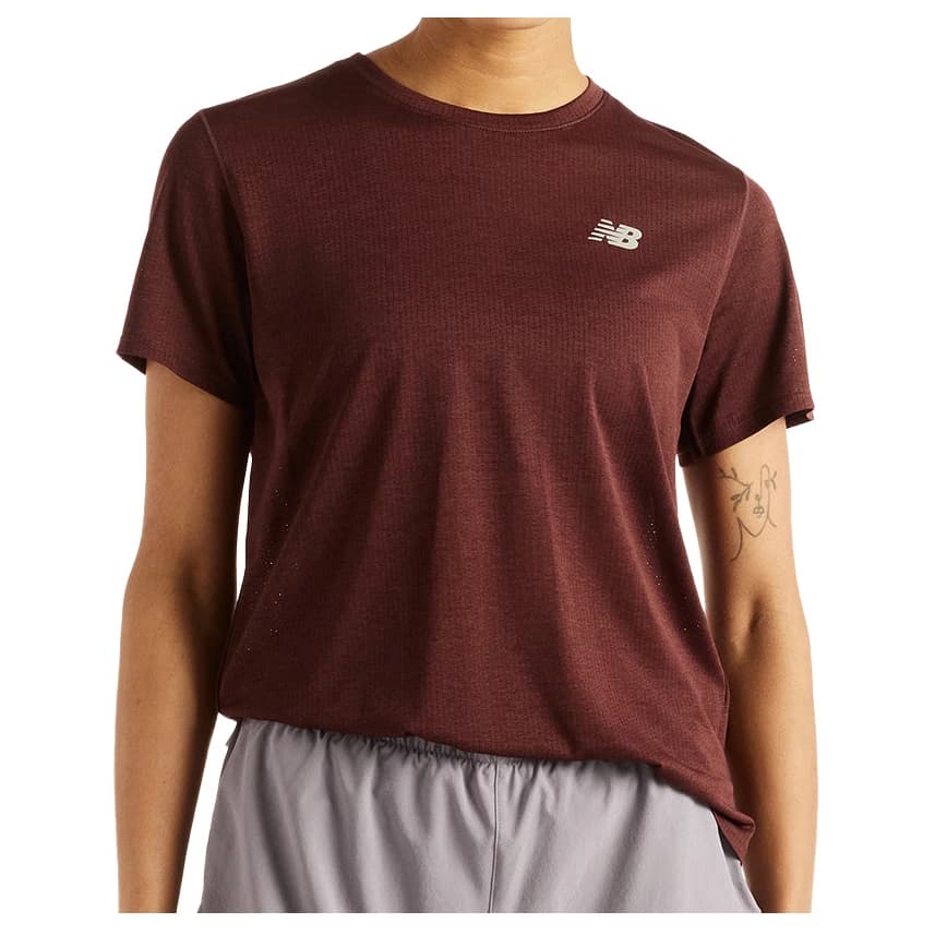 Тениска New Balance Women's Athletics S/S Running shirt - Grey II