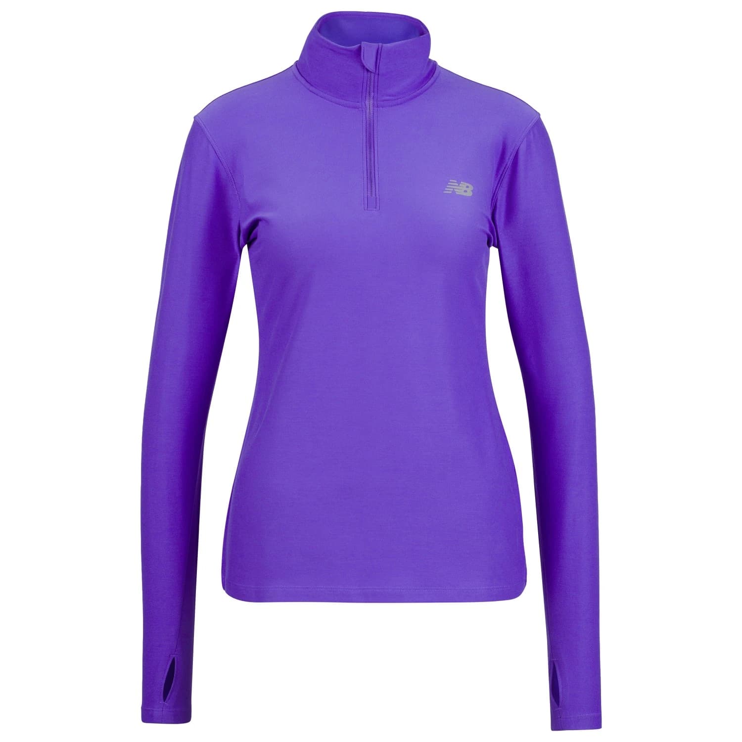 Дамска тениска New Balance Women's Sport Essentials Space Dye Quarter Zip Running shirt - Electric Purple