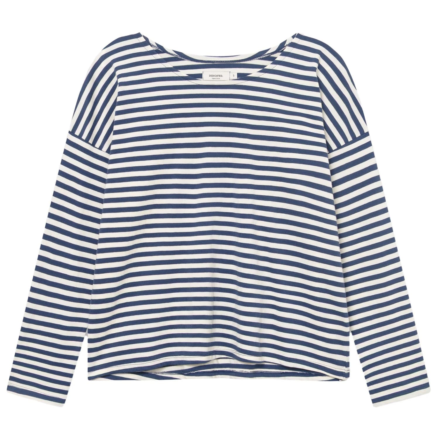 Дамска блуза с дълъг ръкав Dedicated Women's Top Humledal Stripes Longsleeve - Insignia Blue