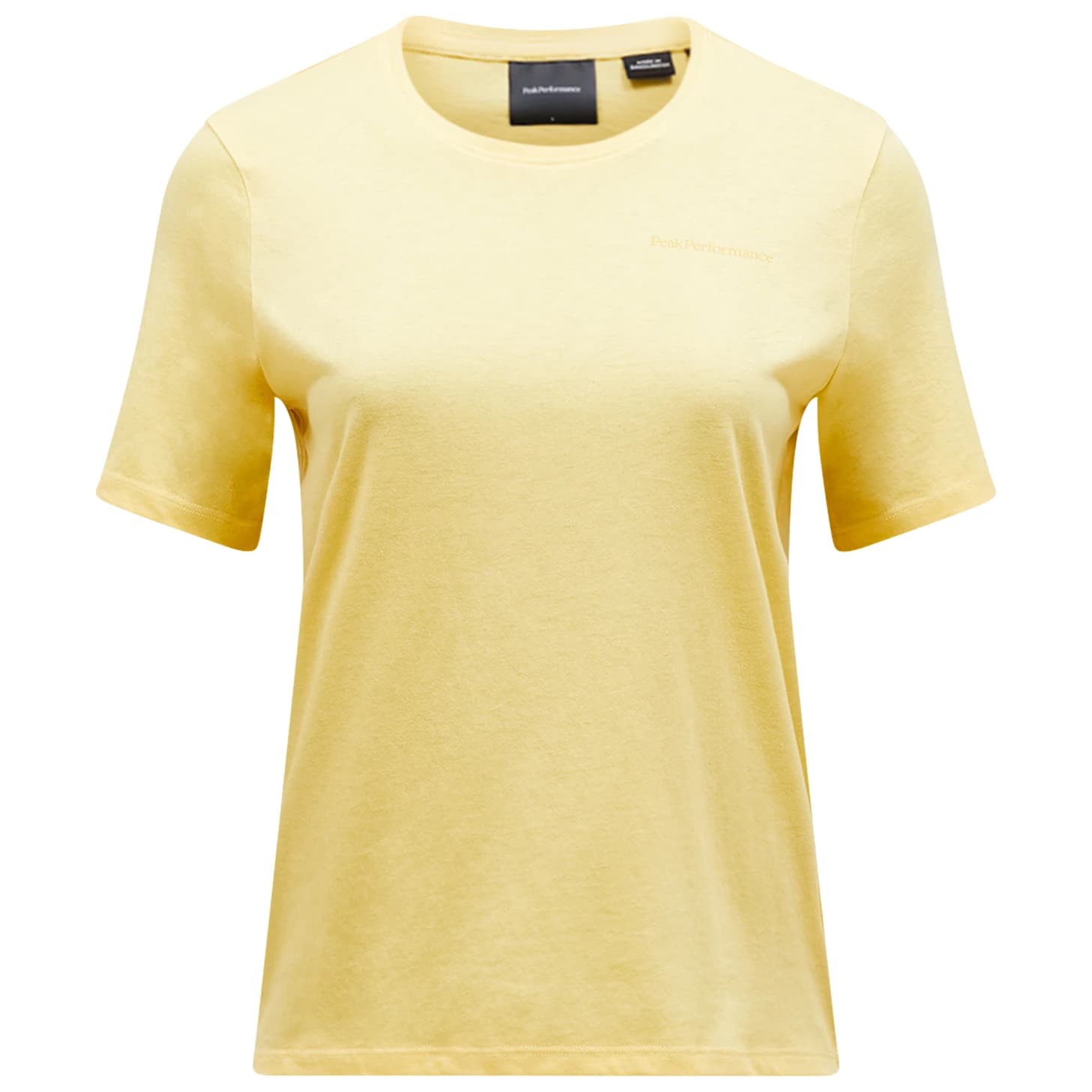 Дамска спортна тениска Peak performance Women's Explore Logo Tee Sport shirt - Mellow Yellow