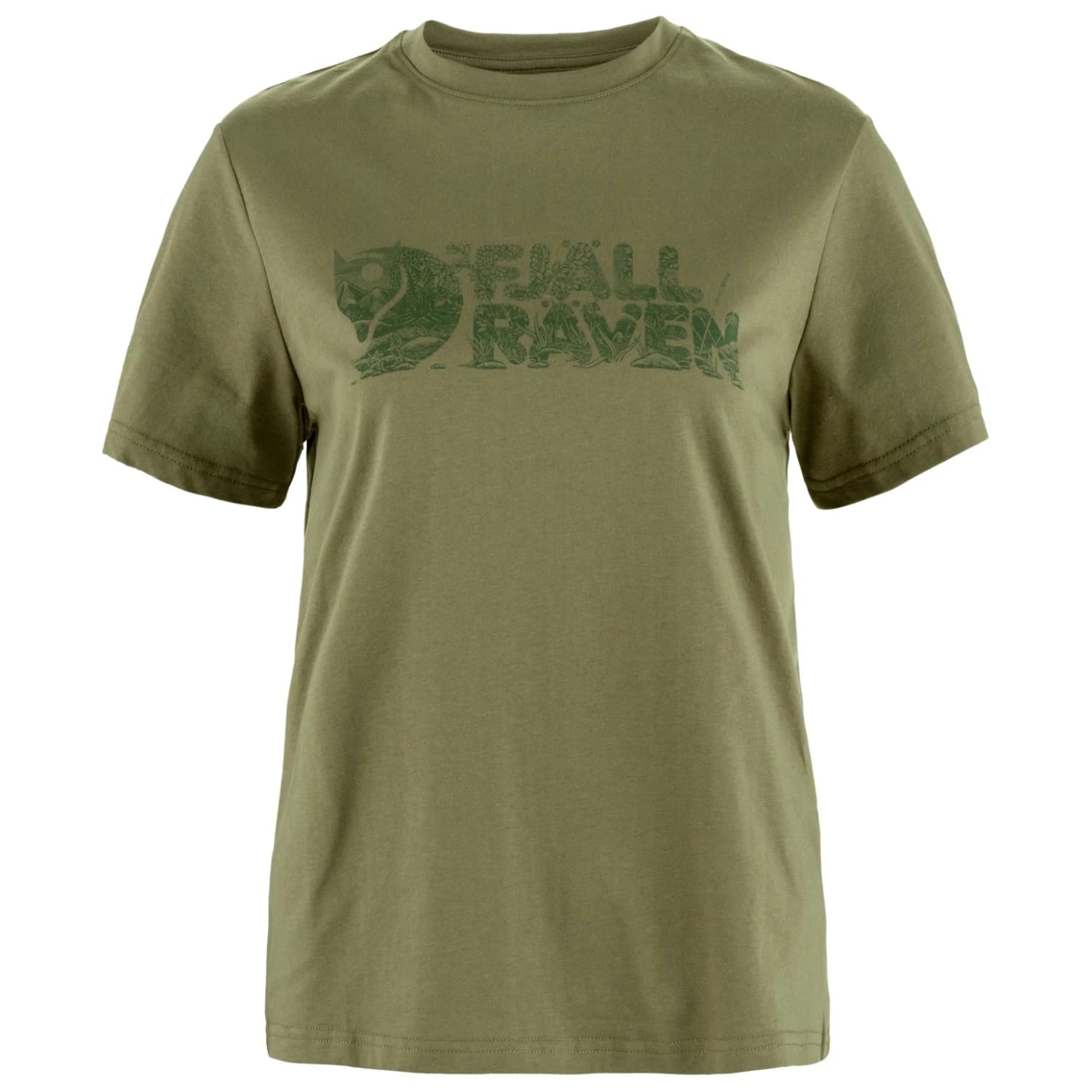 Дамска тениска Fjällräven Women's Lush Logo T-Shirt - Green