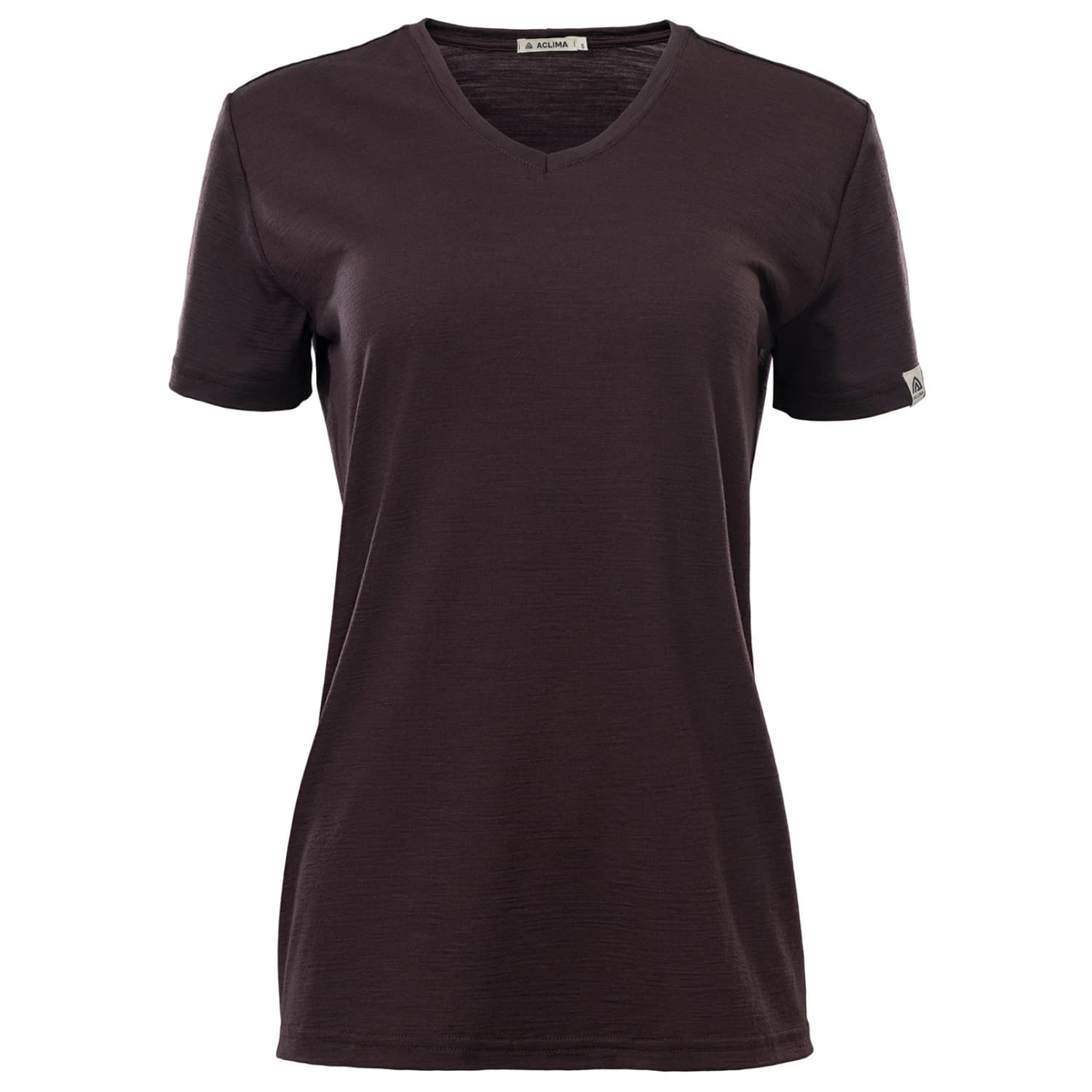 Дамска мериносова блуза Aclima Women's Lightwool 180 Loose Fit Tee W Merino shirt - Chocolate Plum