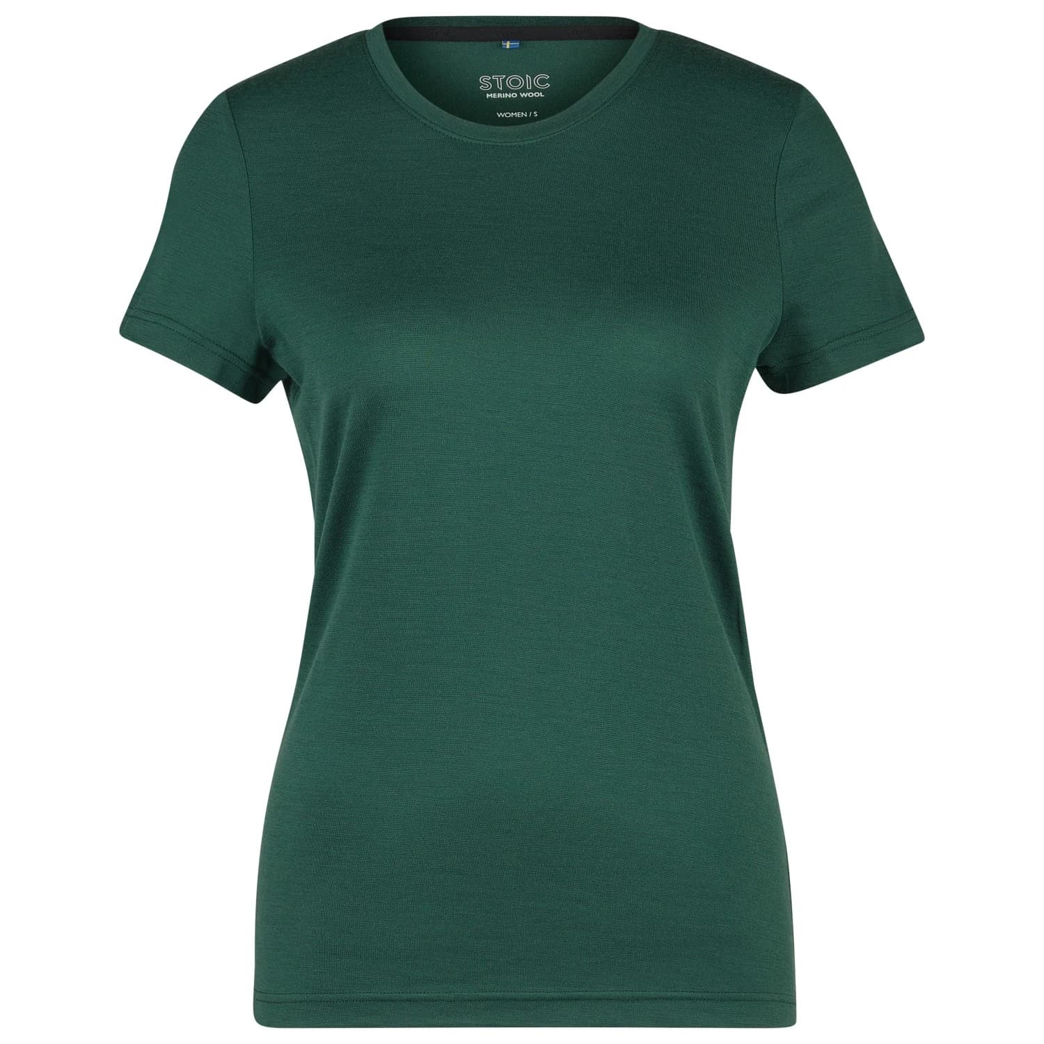 Дамско мериносово термобельо Stoic Women's Merino180 BengtSt. T-Shirt slim Merino shirt - New Pine Green