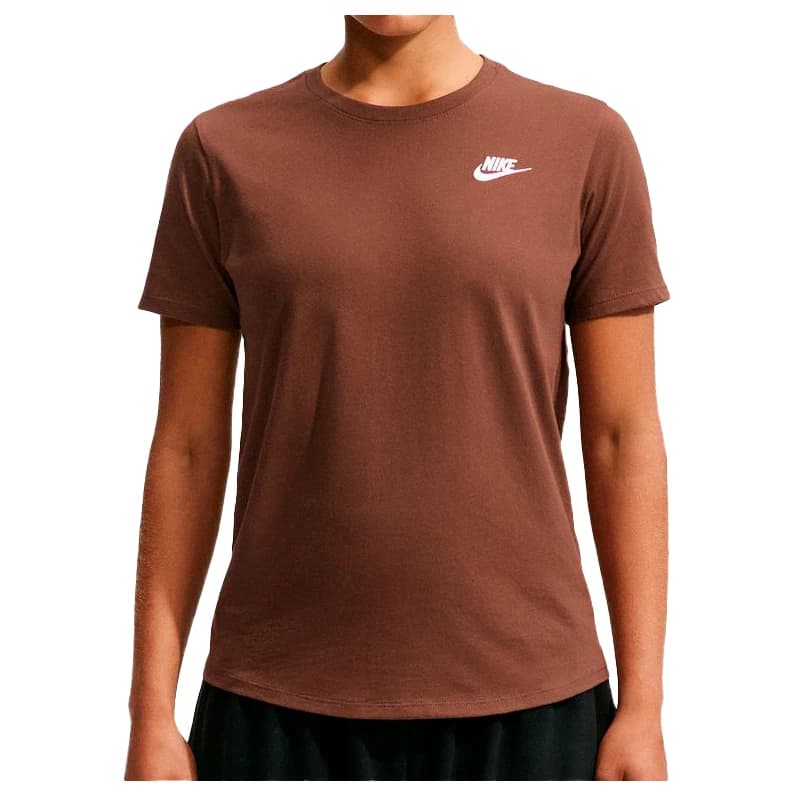 Дамска тениска Nike Women's Sportswear Club Essential Sport shirt - Cacao Wow