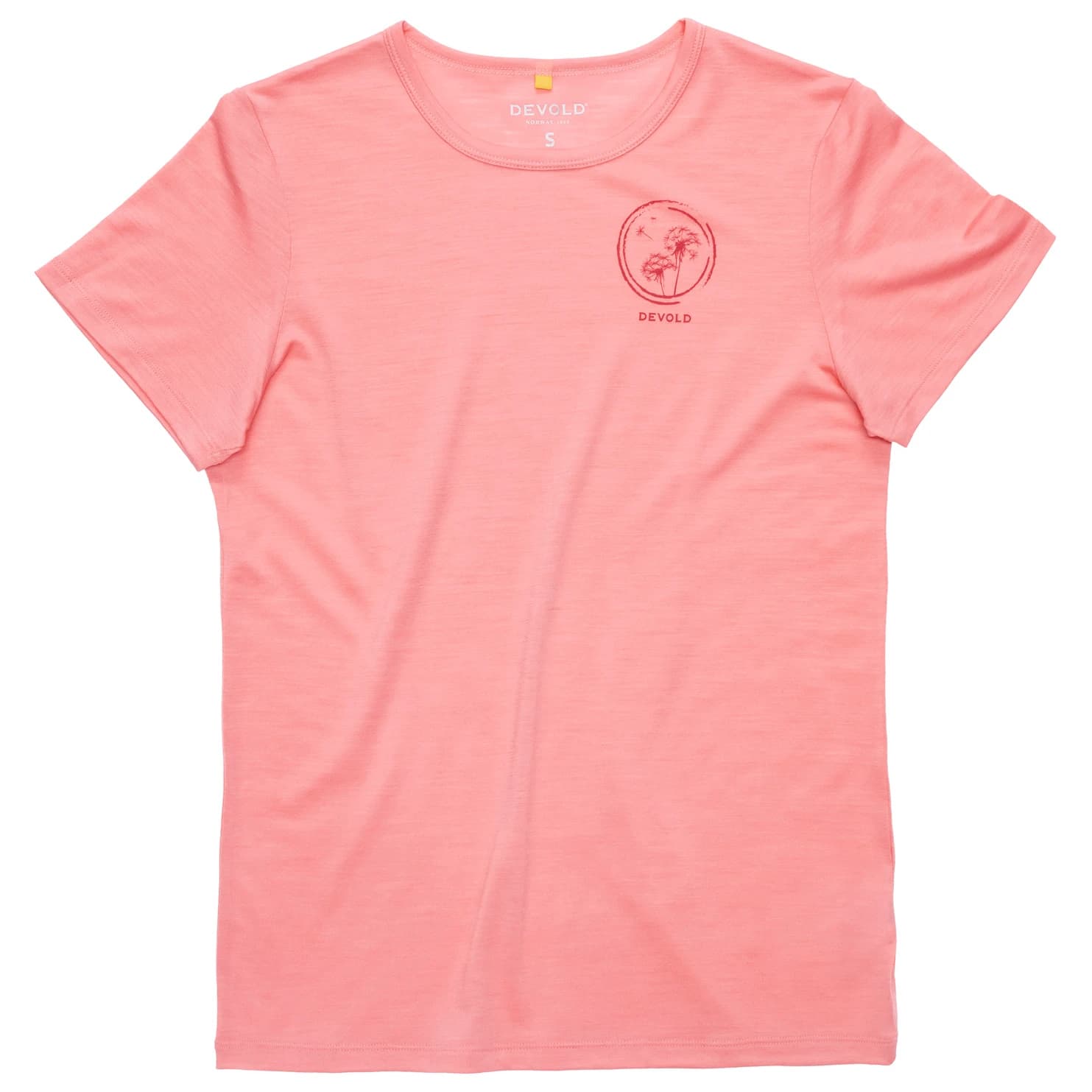 Дамска мериносова блуза Devold Women's Active Spring Tee Merino shirt - Apricot