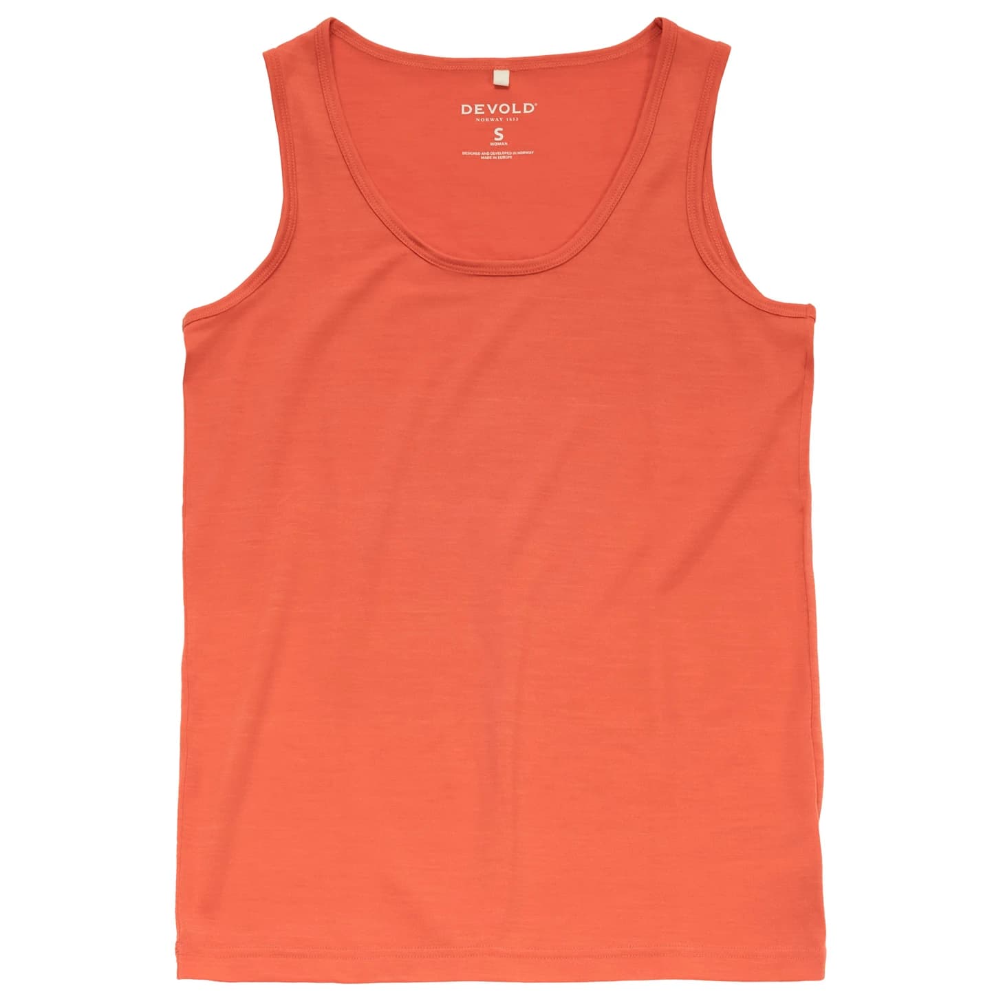 Дамска мериносова блуза Devold Women's Classic Tank Merino shirt - Coral