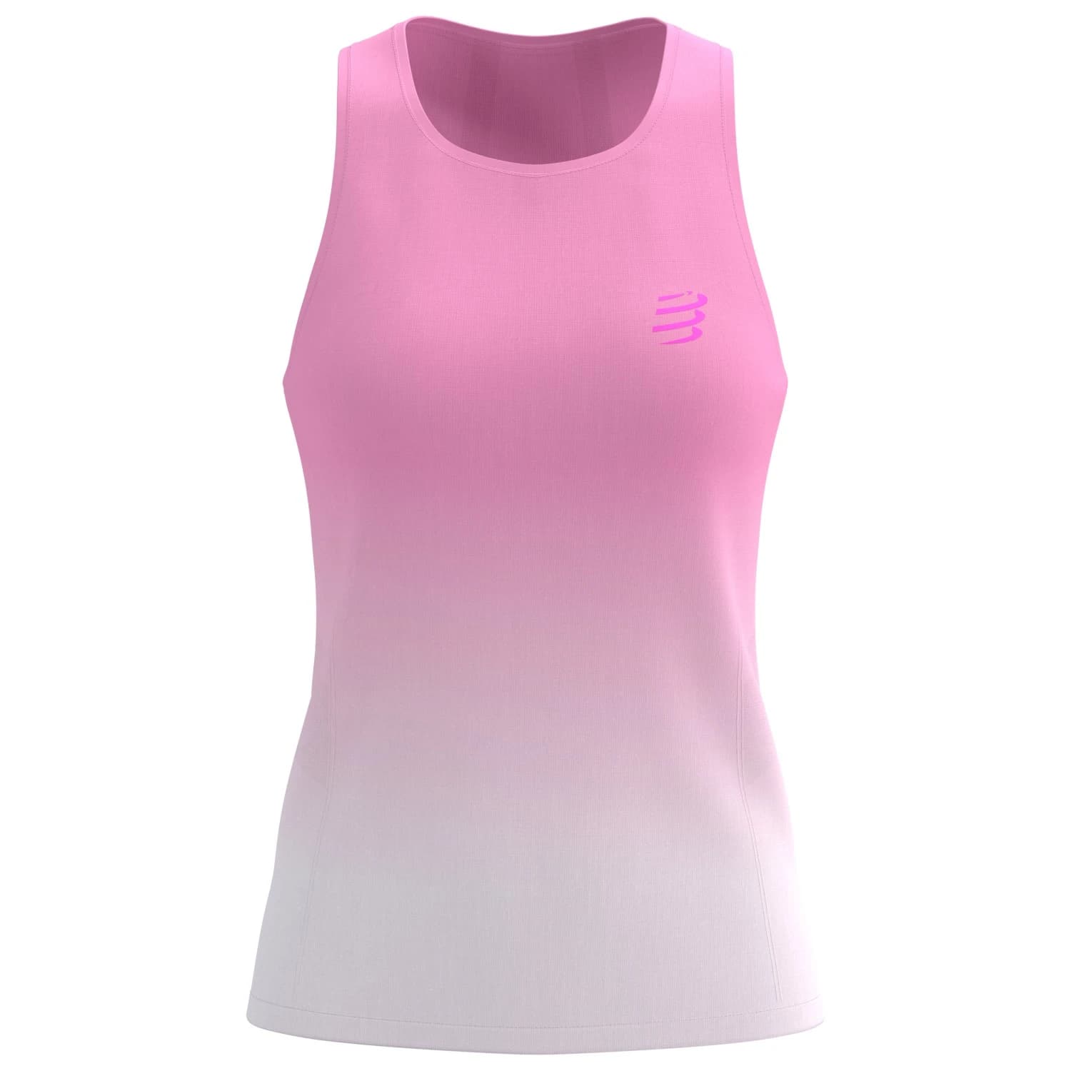 Дамска тениска Compressport Women's Performance Singlet Running shirt - Begonia / White