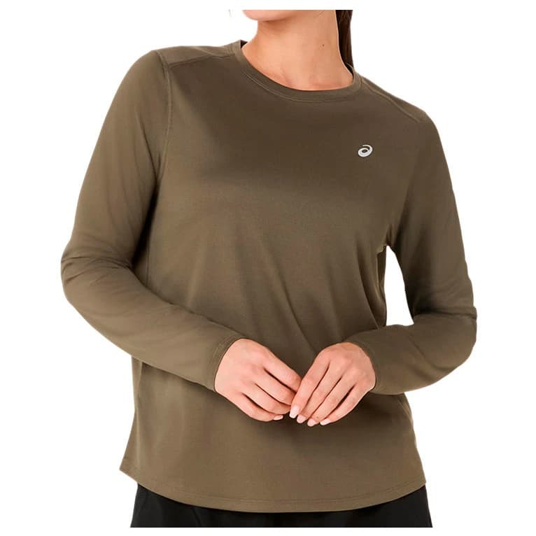 Дамска тениска Asics Women's Core L/S Top Running shirt - Dark Olive