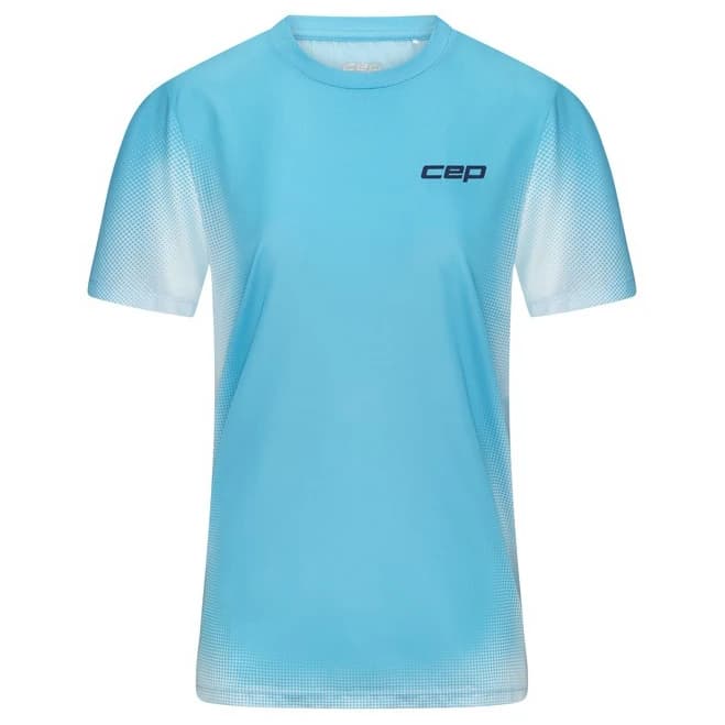 Дамска тениска CEP Women's Run Shirt Short Sleeve Running shirt - Light Blue / Fade